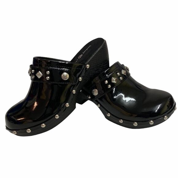 Lindsay Phillips Black Karin Studded clogs A21 - Picture 2 of 10